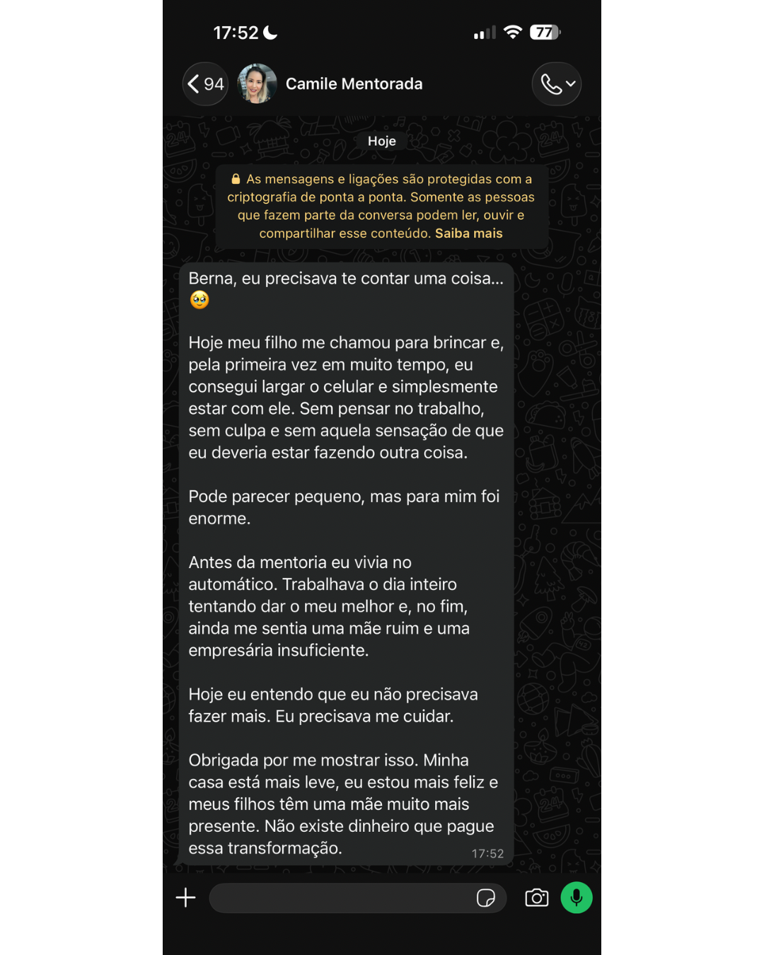 Depoimento real de aluna do Método Mulher Plena