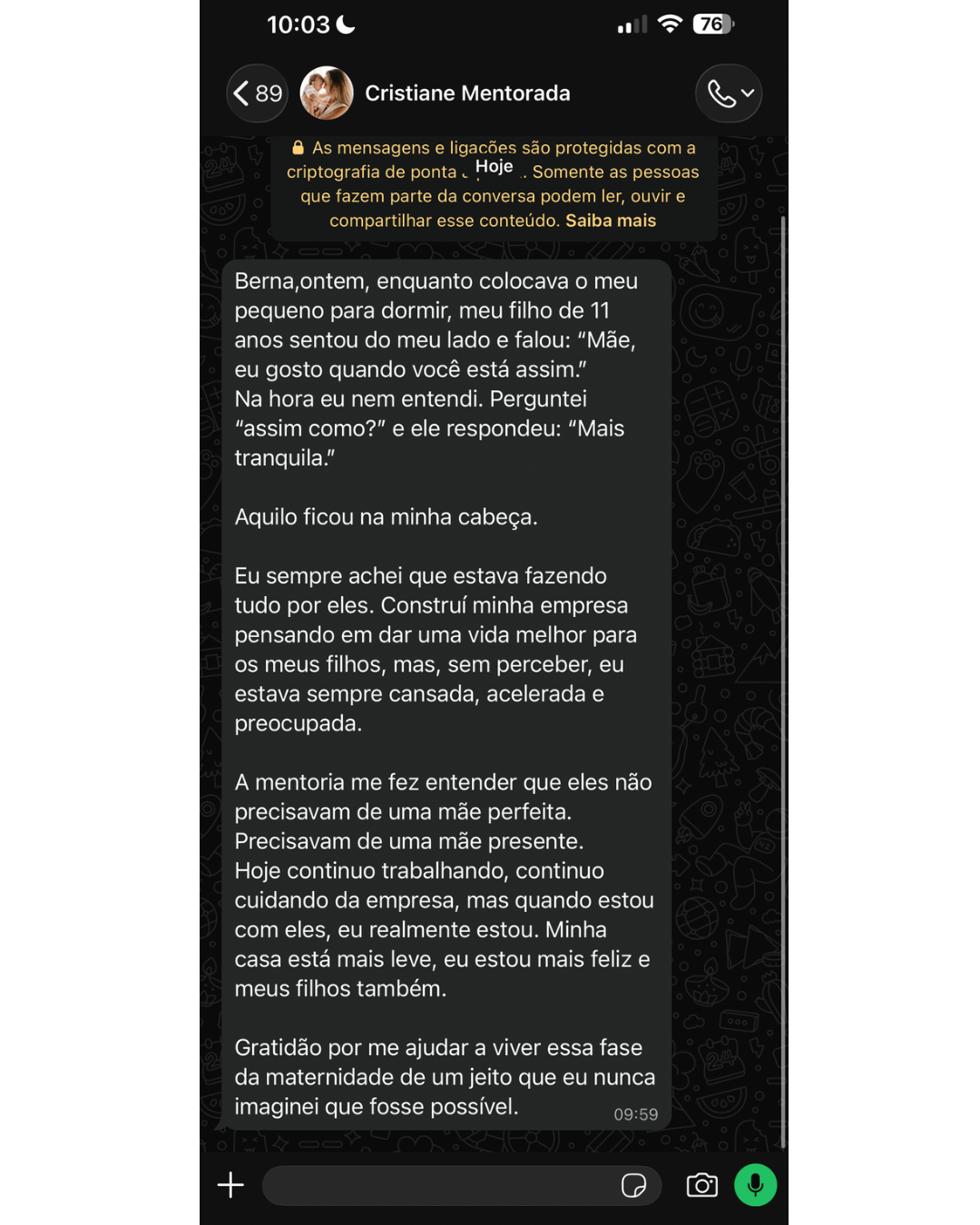 Depoimento real de aluna do Método Mulher Plena