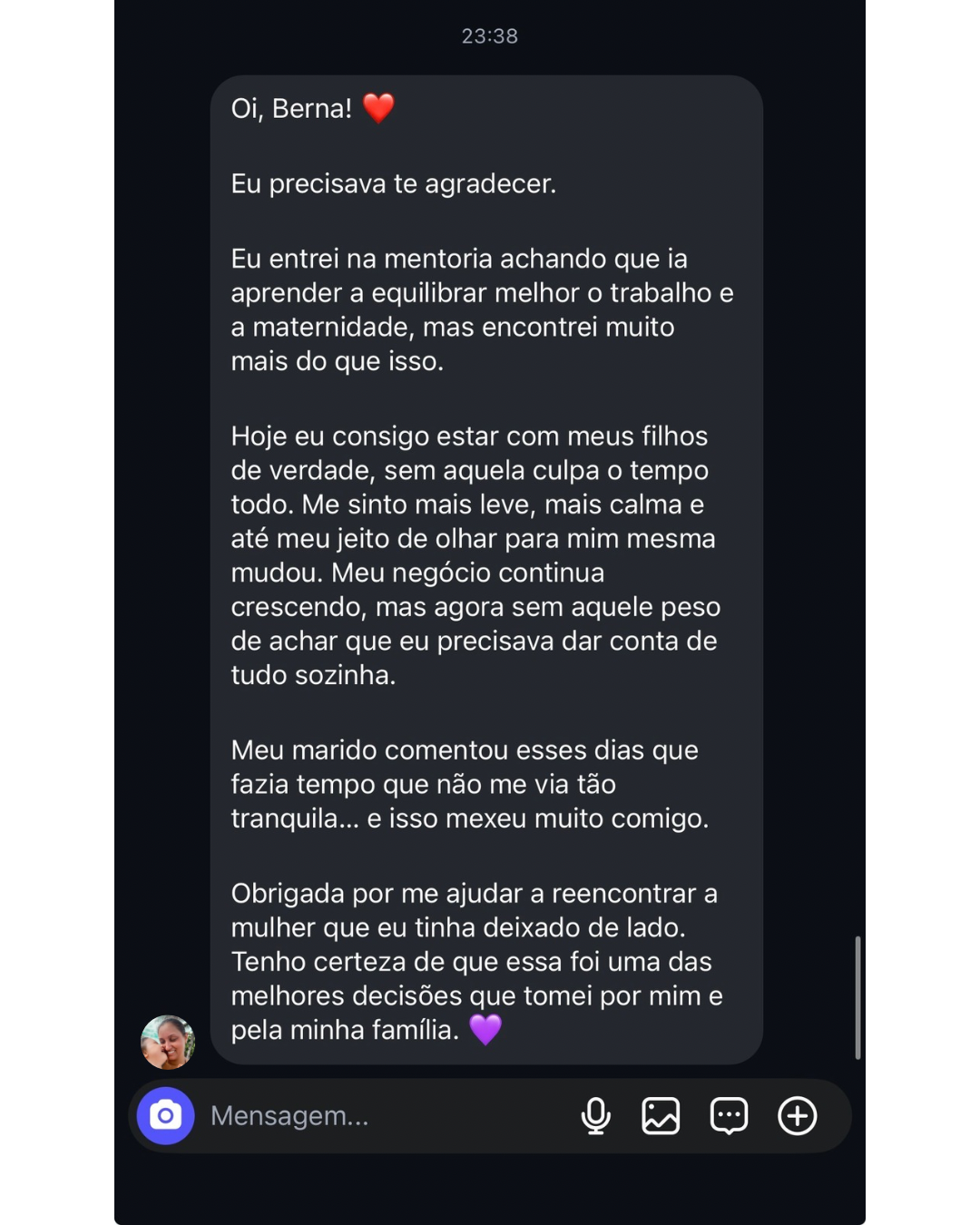 Depoimento real de aluna do Método Mulher Plena